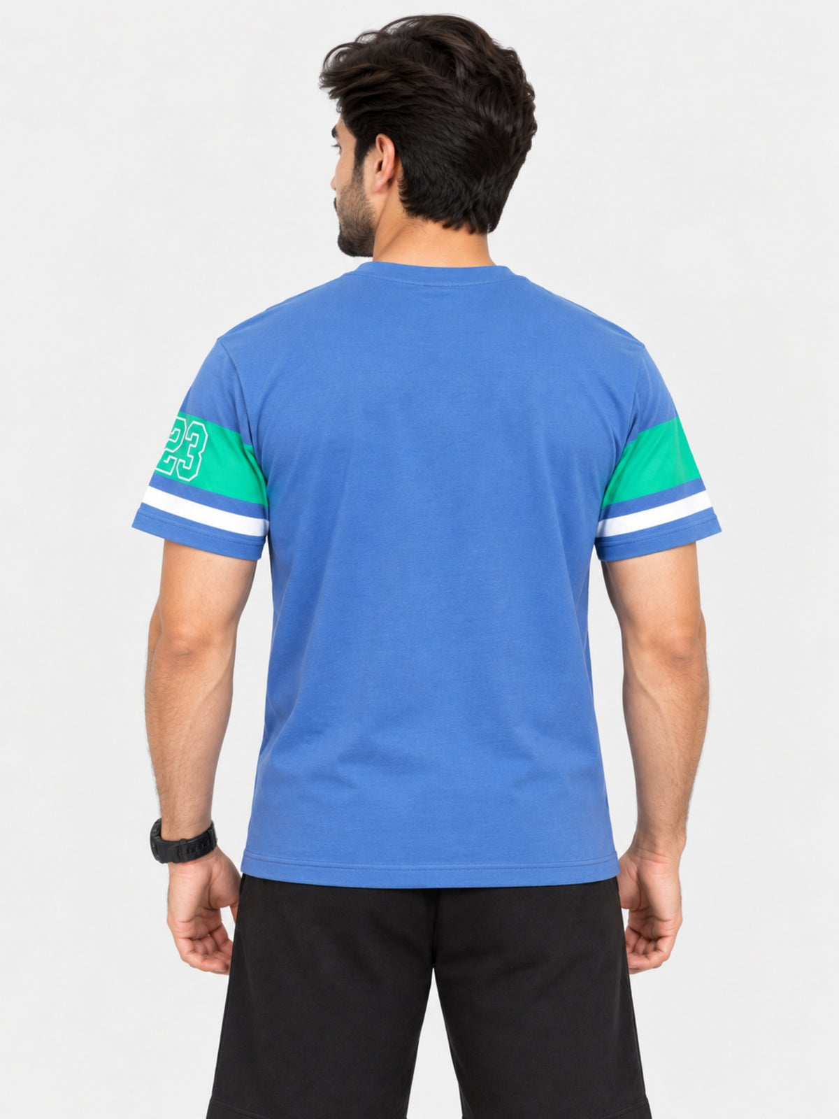 Branded Blue Printed Tee Shirt