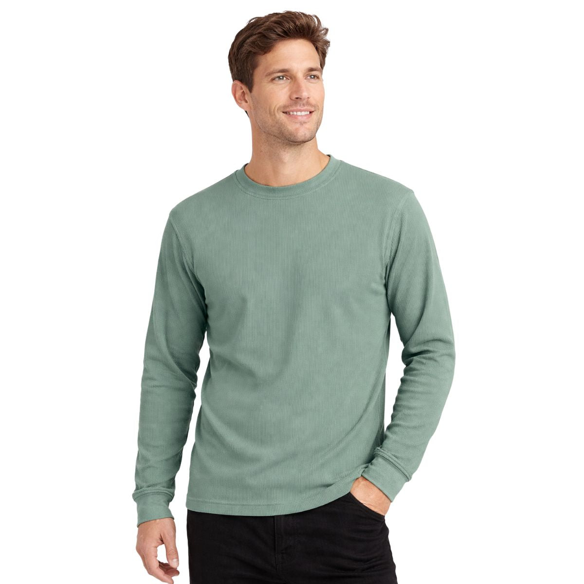 HG Rib Knitted Winter Full Sleeves Inner Shirt for Men & Women – Viridian Green