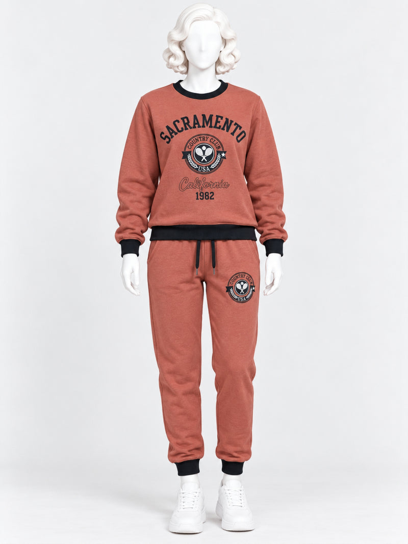 Women's Graphic Printed Terry Co-Ord Set