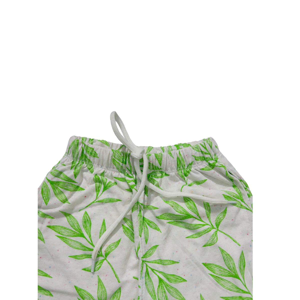 HG Boy's All Over Leaf Printed Two Quarter Shorts - Off White