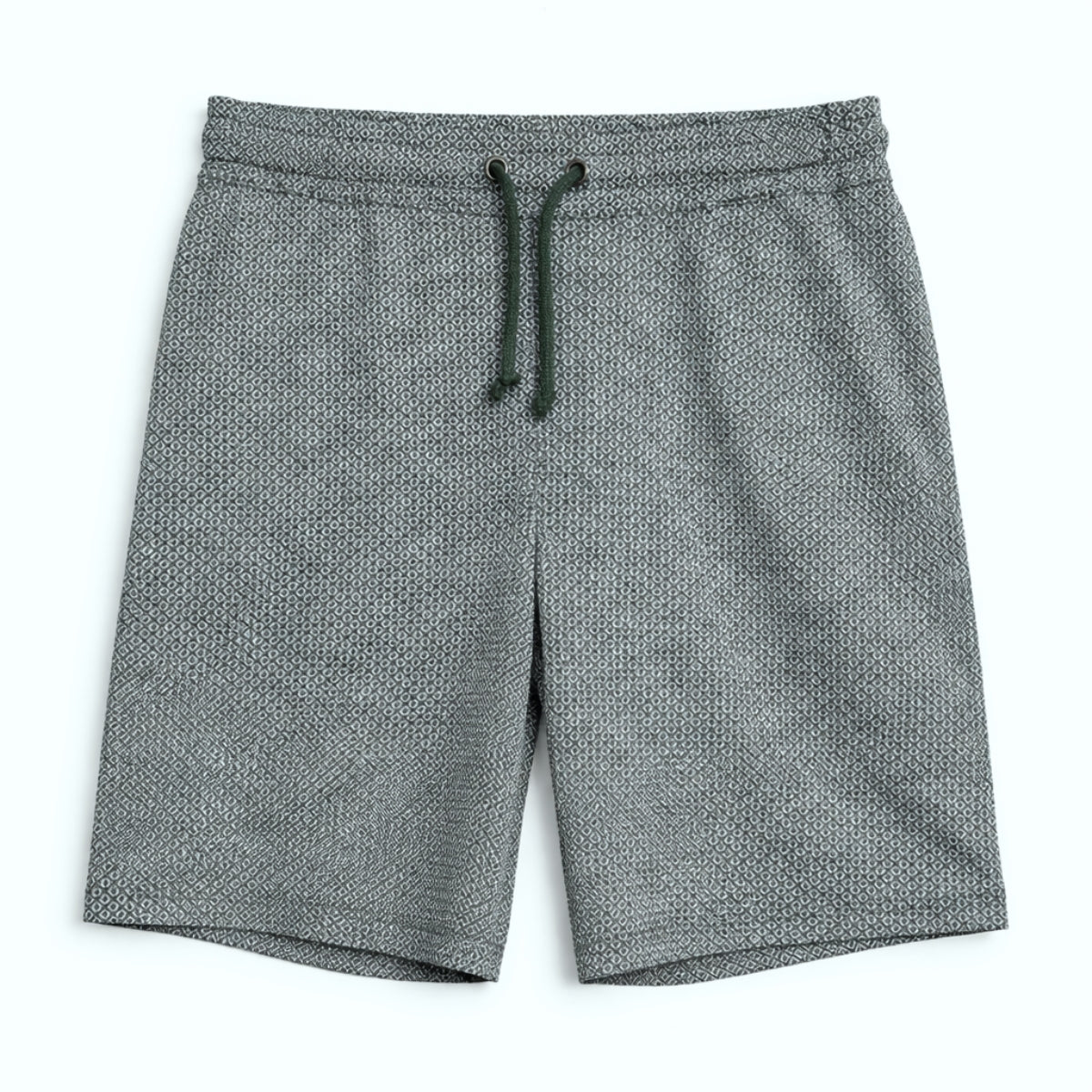 Men's Geometrical Pattern Zipper Pocket Two Quarter Shorts - Gunsmoke