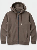 Men’s Plain Fleece Zip-Up Hoodie