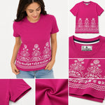 Women's Heritage Floral Border Cotton Jersey T-Shirt