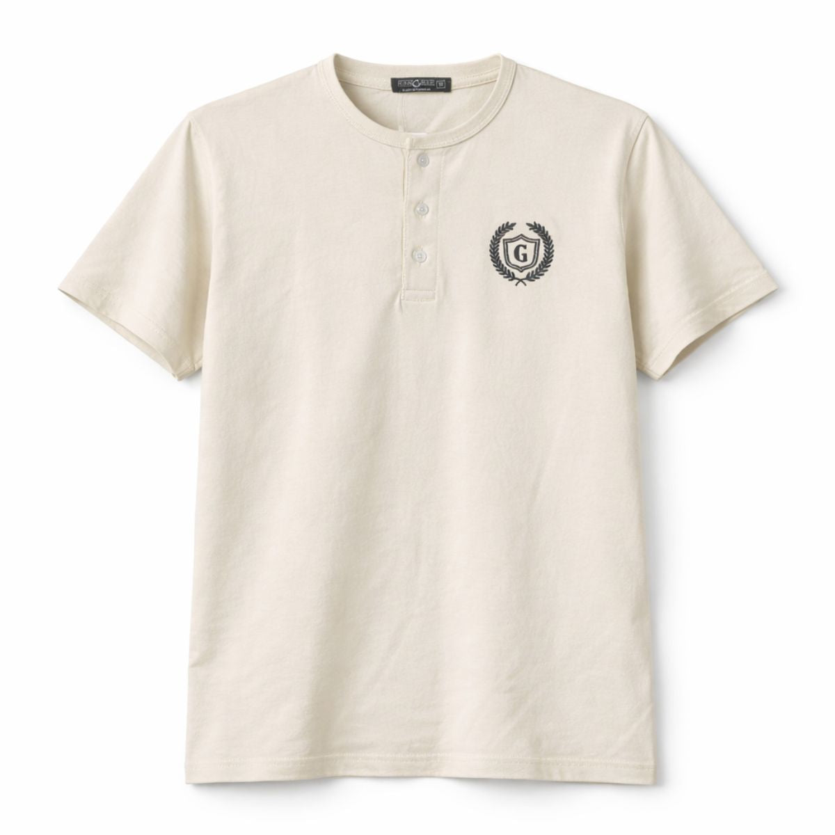 Men's Signature Emb. Henley Tee Shirt - Skin