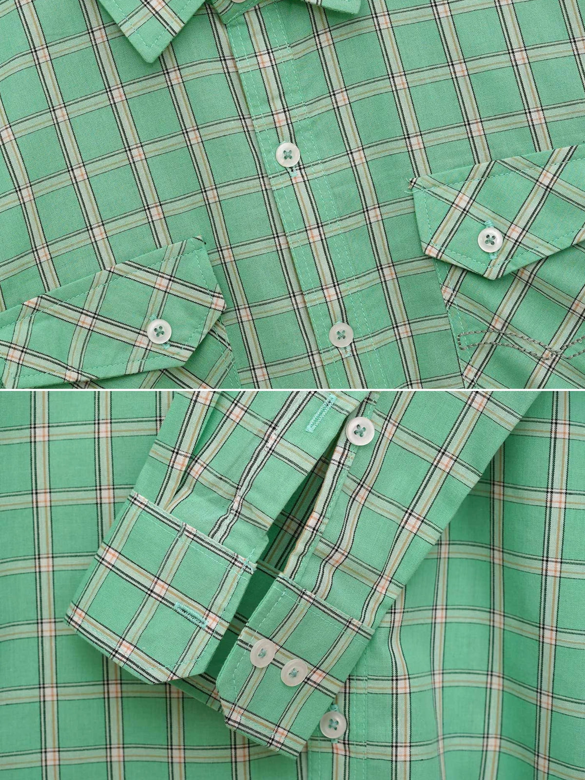 Men's Checkered Casual Shirt - Summer Green