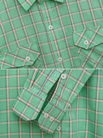 Men's Checkered Casual Shirt - Summer Green