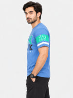 Branded Blue Printed Tee Shirt