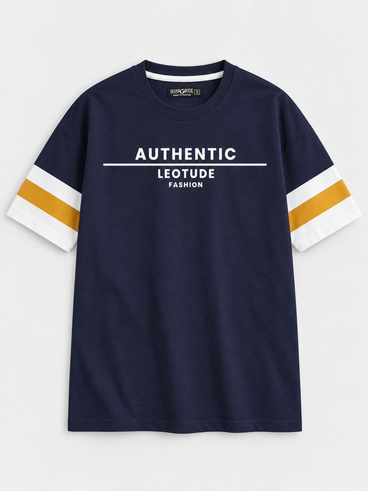 Oversize Down Shoulder Tee Shirt - Navy