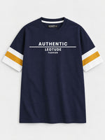 Oversize Down Shoulder Tee Shirt - Navy