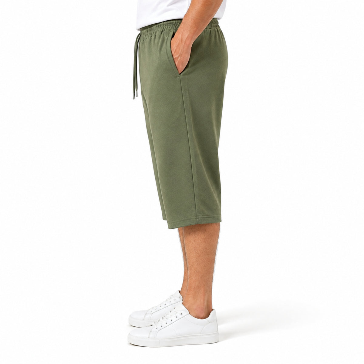 Men's Essential Cotton Jersey 3 Quarter Lounge Shorts