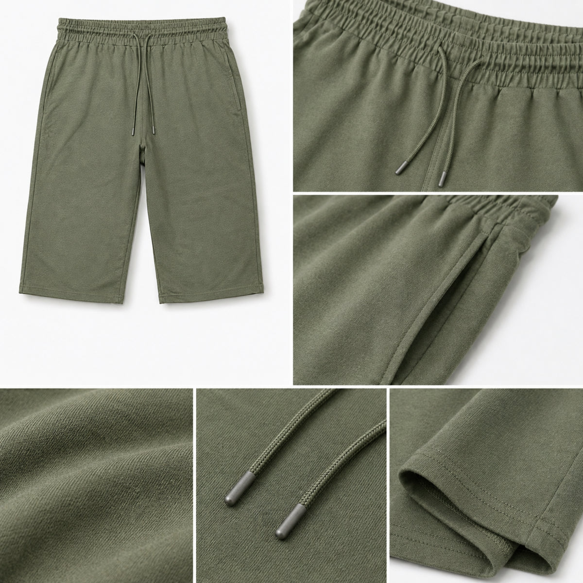 Men's Essential Cotton Jersey 3 Quarter Lounge Shorts