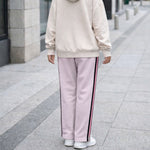 HG Women’s Relaxed Fit Terry Straight Trousers with Side Tape - Light Purple