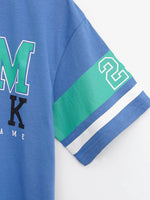 Branded Blue Printed Tee Shirt
