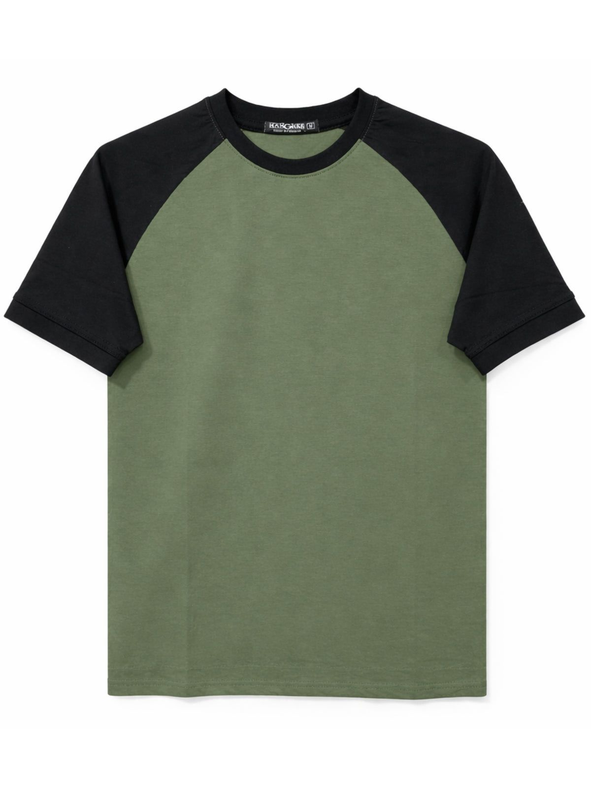 Men's Classic Raglan Tee Shirt - Hazel Green & Black