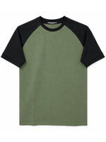 Men's Classic Raglan Tee Shirt - Hazel Green & Black