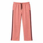HG Women’s Relaxed Fit Terry Straight Trousers with Side Tape - Peach