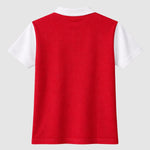 Men’s Premium Thermal Knit Half-Zip Polo Shirt – Red & White