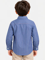 Boy's Multi Colour Lining Full Sleeves Casual Shirt
