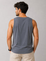 Men Graphic Printed ActiveFit Sleeveless Vest - Gray