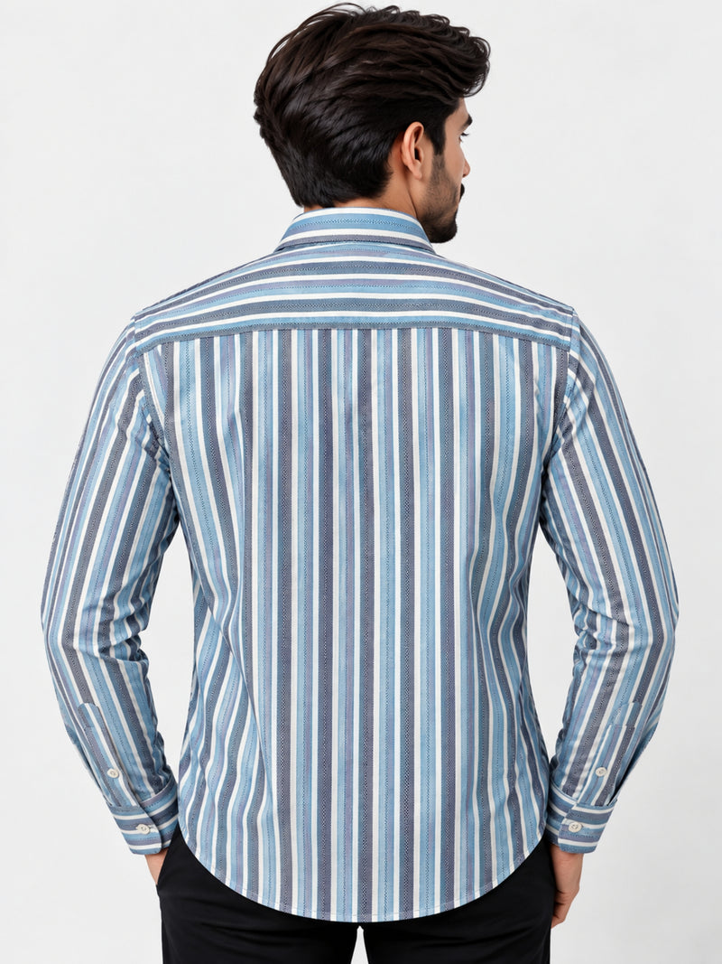 Men's Urban Stripped Smart Casual Shirt - Ferozi
