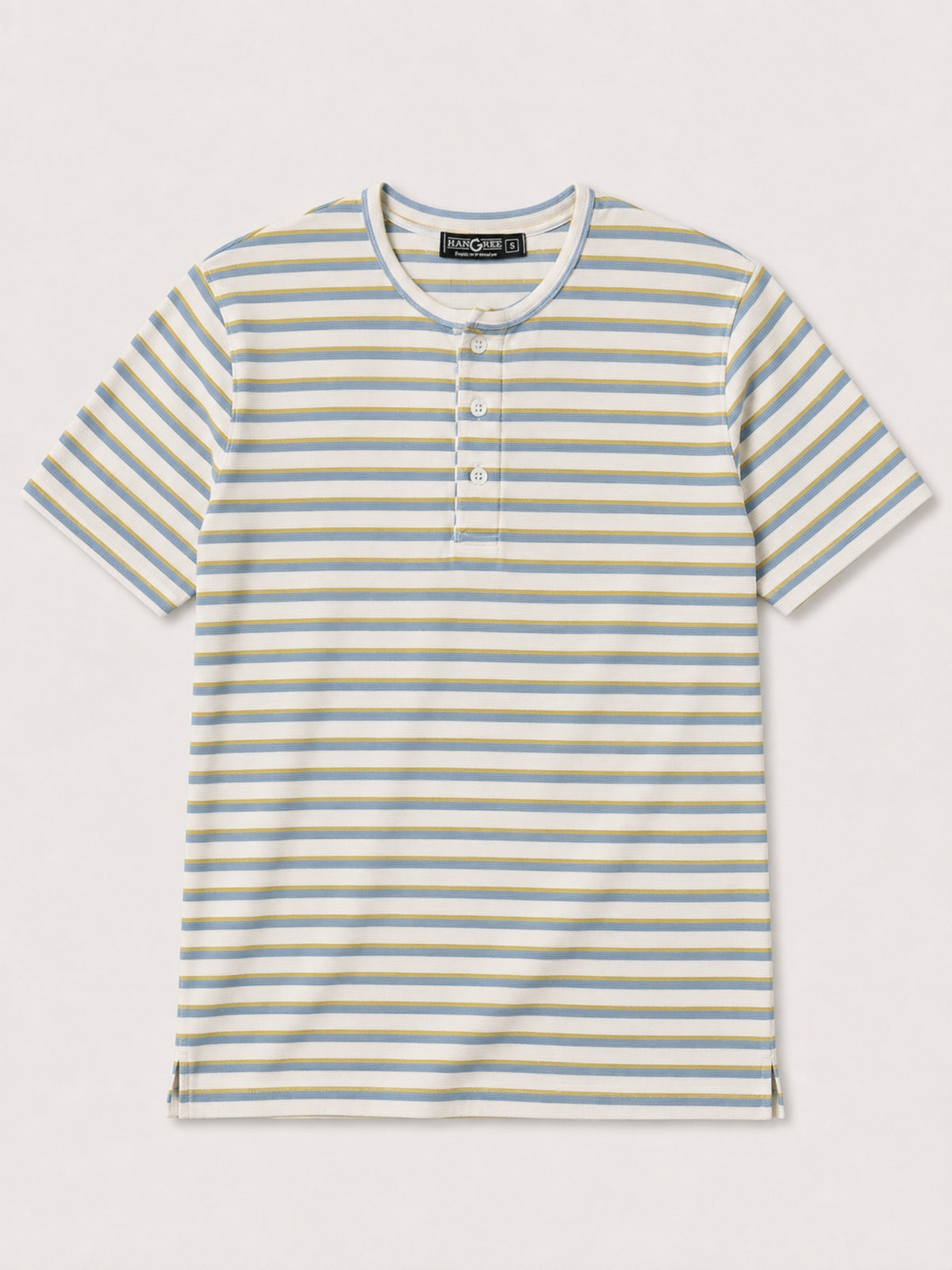 Men Henley Tee Shirt - Striper
