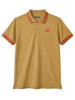 Men's Tipping Collar Classy Polo Shirt - Mustard