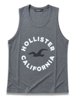 Men Graphic Printed ActiveFit Sleeveless Vest - Dark Gray