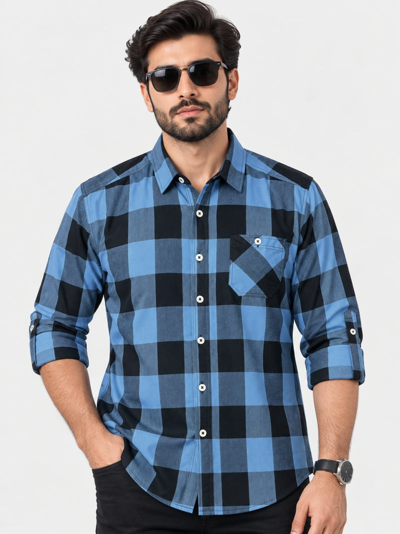 Men's Exclusive Blue Casual Shirt