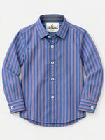 Boy's Multi Colour Lining Full Sleeves Casual Shirt