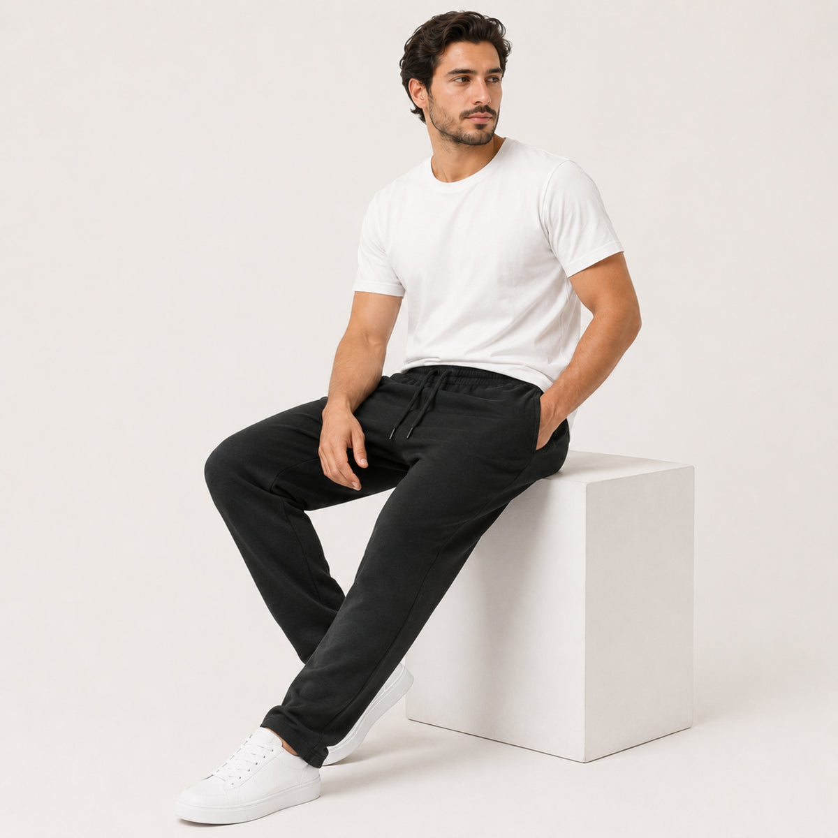 Men's Basic Summers Essential Cotton Jersey Trousers