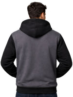 HG Two-Tone Fleece Zip-Up Hoodie – Gunmetal Gray & Black
