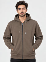 Men’s Plain Fleece Zip-Up Hoodie