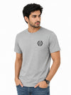 Men's Signature Emb. Round Neck Tee Shirt - Light Gray
