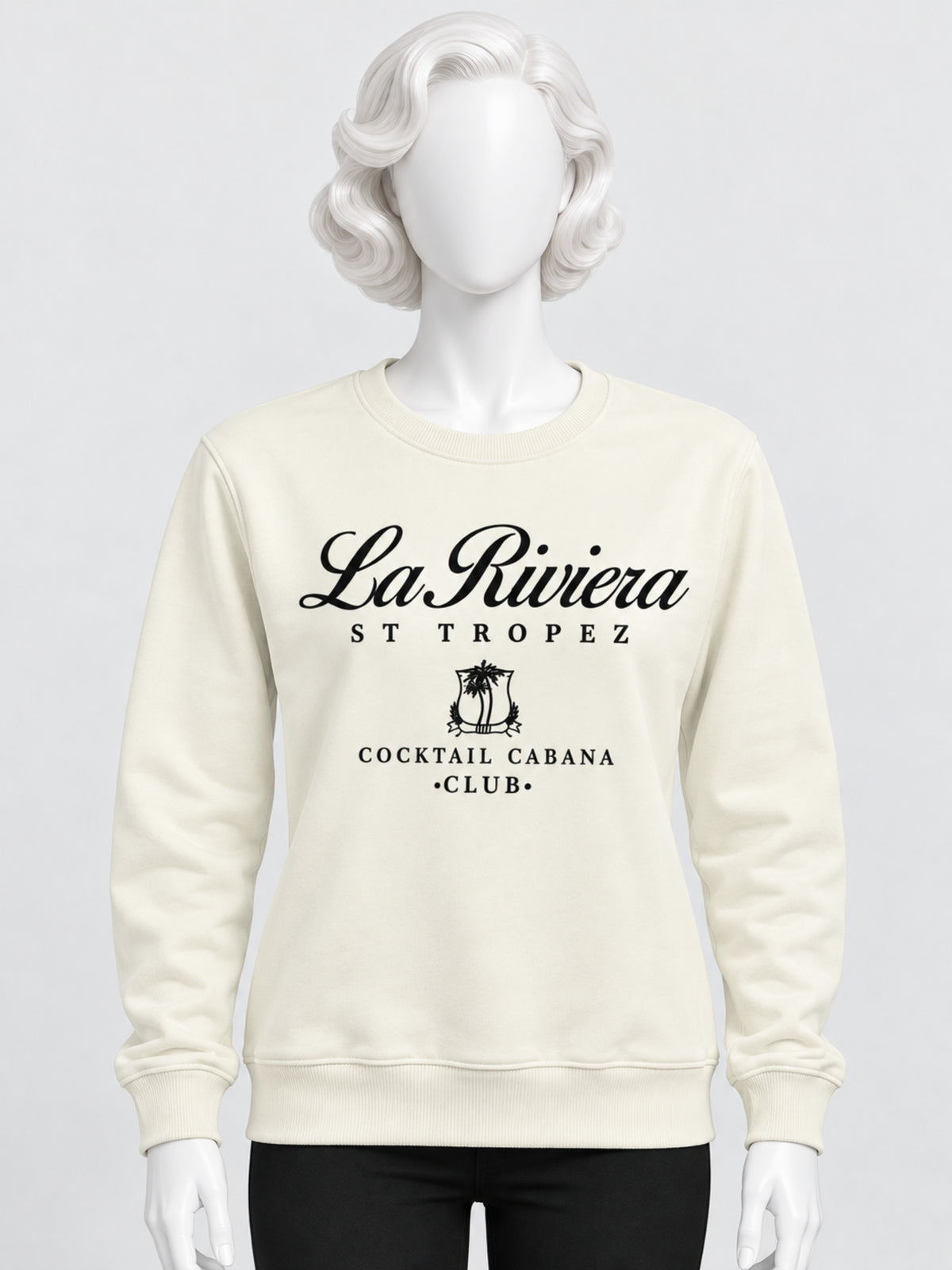 Women's "La Riviera" Printed Interlock Sweatshirt