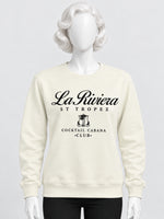 Women's "La Riviera" Printed Interlock Sweatshirt