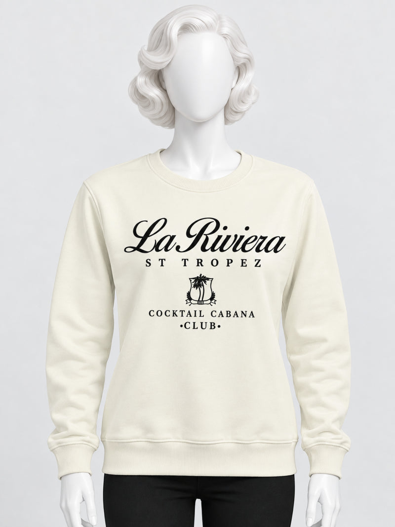 Women's "La Riviera" Printed Interlock Sweatshirt
