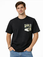 Men’s Premium Contrast Pocket T-Shirt – Black