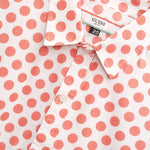 Boy's Polka Dots Printed Casual Shirt - Salmon Pink