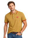 Men's Tipping Collar Classy Polo Shirt - Mustard