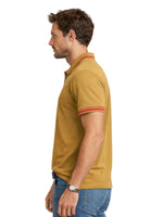 Men's Tipping Collar Classy Polo Shirt - Mustard