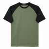 Men's Classic Raglan Tee Shirt - Hazel Green & Black