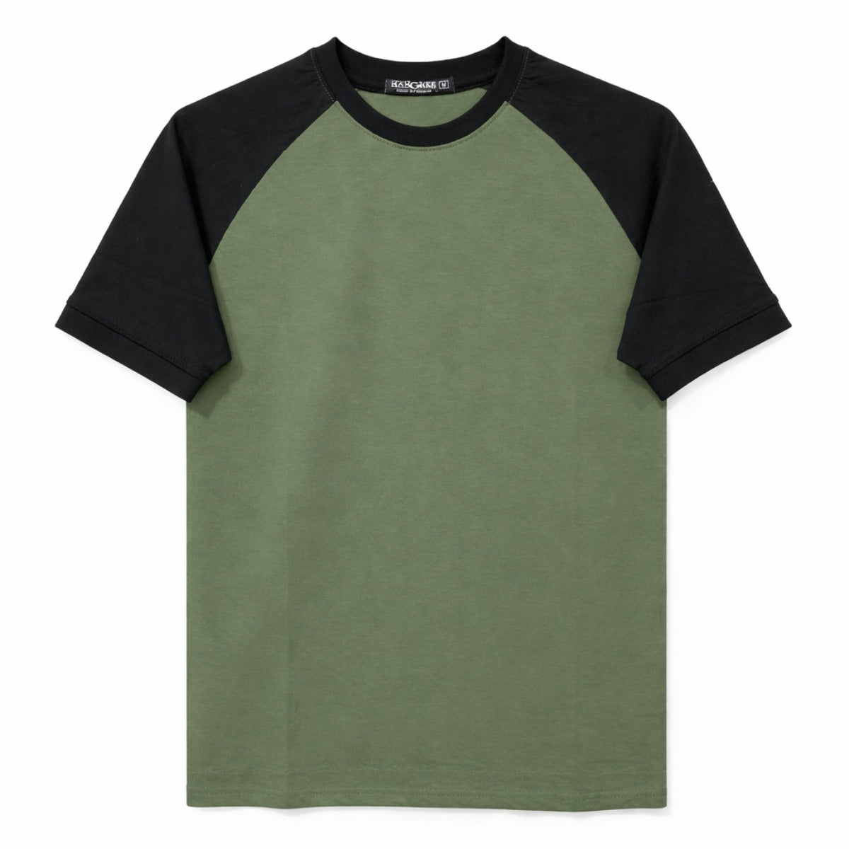 Men's Classic Raglan Tee Shirt - Hazel Green & Black