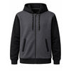 HG Two-Tone Fleece Zip-Up Hoodie – Gunmetal Gray & Black