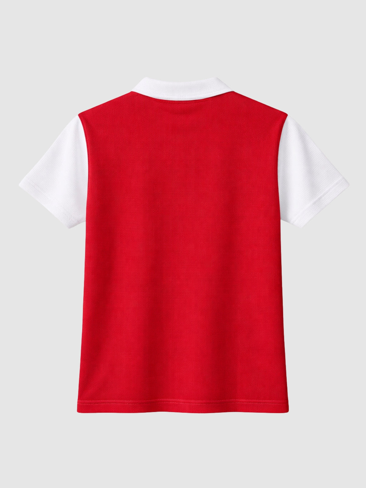 Men’s Premium Thermal Knit Half-Zip Polo Shirt – Red & White