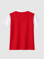 Men’s Premium Thermal Knit Half-Zip Polo Shirt – Red & White
