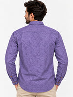 Exclusive Printed Purple Casual Shirt