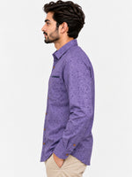 Exclusive Printed Purple Casual Shirt