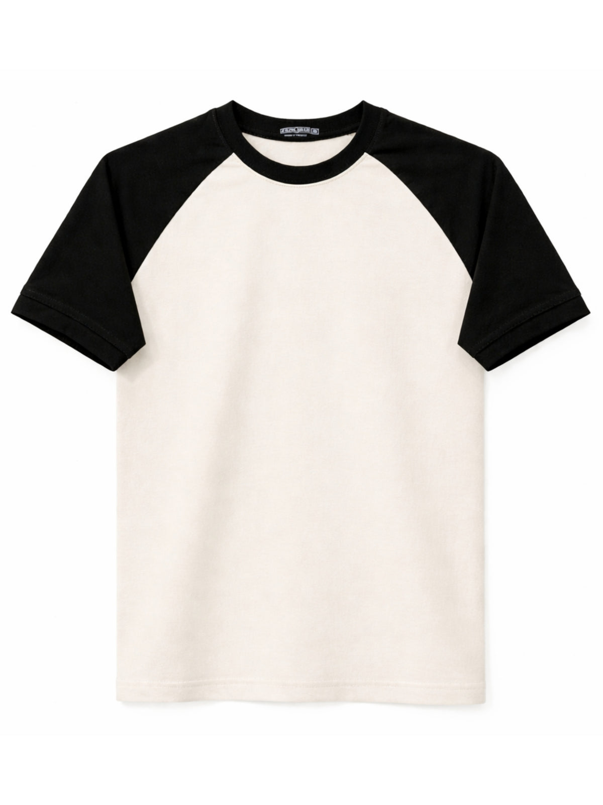 Men's Classic Raglan Tee Shirt - Cream & Black