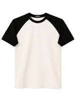 Men's Classic Raglan Tee Shirt - Cream & Black