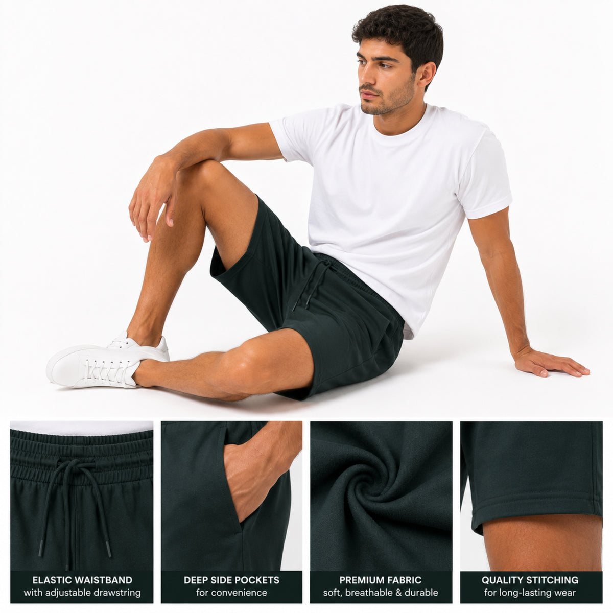 Men's Essential Cotton Jersey Lounge Shorts